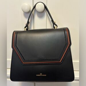 NEW Roberta Rossi leather satchel bag with adjustable crossbody strap